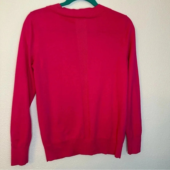 Vineyard Vines Pink V-Neck Heritage Cotton Sweater Size Small - Picture 4 of 9